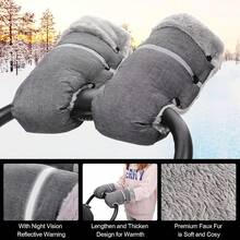 Baby Stroller Warm Gloves, Outdoor Windproof Waterproof Handlebar Cover For Pram In Winter, Snow Season