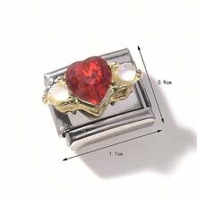 1/5/10 piezas Módulos de acero inoxidable, serie de corazón, flor y lazo - Ideal para hacer pulseras, anillos y regalos DIY