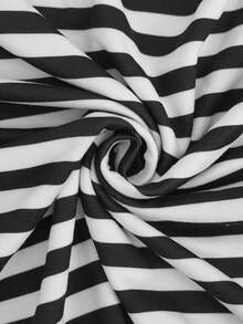 Camiseta de manga larga con bloques de color y rayas, de corte holgado para mujer, una prenda versátil y casual para usar en capas