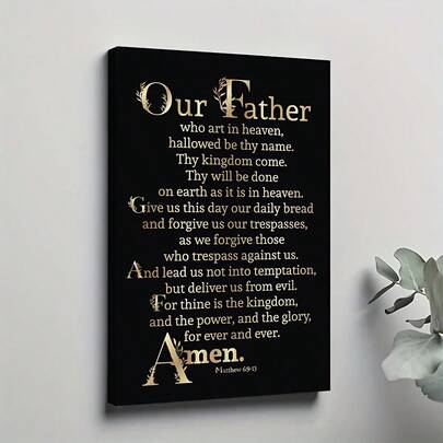 1pc Canvas Poster, Christian Scripture Wall Art Canvas Paintings, Ideal Gift For Bedroom Living Room Corridor, Wall Art, Wall Decor, Winter Decor, Room Decoration No Frame 50x70cm/19.68x27.55inch
