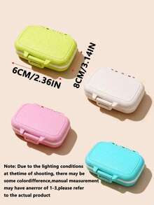 1 علبة أقراص صغيرة محمولة - علبة أقراص ذات 3 حجرات، حاوية تخزين أقراص، علبة أقراص أسبوعية، منظم أقراص، علبة أقراص من قش القمح، مناسبة للسفر والمنزل والتخييم وصندوق الإسعافات الأولية وحقيبة الأدوية، ضروريات السفر والعطلات والعودة إلى المدرسة، منظم الأدوية، حقيبة الطوارئ للمدرسة وحقيبة الإسعافات الأولية للخارج