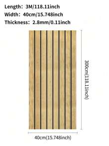 1卷3D仿木纹墙板，自粘乙烯基墙纸卷，适用于墙壁和天花板，易于剥离和粘贴墙贴，客厅、餐厅、办公室、卧室装饰