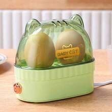 áquina de Hervir Huevos Eléctrica, Hervidor de Huevos Duros,áquina de Hervir Huevos Segura con Temporizador, Vaporizador de Huevos Multifuncional - Blanco - Ver 9