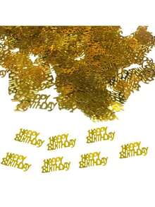 15g/Bag Digital 18 21 30 40 50 60 70 Birthday Party Gold Glitter Digital Paper Scraps Scattering Birthday Party Tabletop Scraps Of Paper,Christmas - Gold - View 10