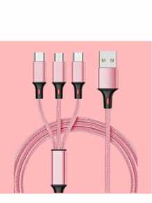 Cable de carga USB trenzado de nailon 3 en 1, conector universal de carga rápida USB a Lightning/Tipo-C/Micro USB, redondo mate 36V macho a macho, salida de 10-20W para iPhone y talla grande. Cable de datos y carga múltiple USB de carga rápida 3 en 1 colorido, cable de carga Tipo C Micro, cable de datos de carga súper rápida, adecuado para iPhone, teléfonos Tipo-C, teléfonos Android.
