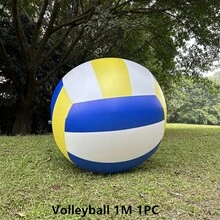 Aixiangru 2米充气沙滩排球，儿童户外游戏玩具，公司团队建设，节日派对装饰，气氛道具，派对用品，儿童互动，60厘米 - 排球 - 查看 6