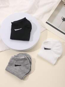 1/6/9/15 双简约百搭短袜，男女皆宜，透气，日常穿着，白色、黑色、灰色