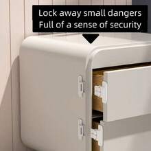 1/2/4/10pcs Safety Lock, Refrigerator Door Closer, Drawer Automatic Lock, Drill-Free Installation Water Dispenser Door Closer, Safety Anti-Unlocking Buckle