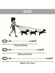 1 szt./ Mocna smycz dla psa z miękką wyściółką, odblaskowa w nocy, odpowiednia dla małych, średnich i dużych psów, dostępna na wszystkie pory roku