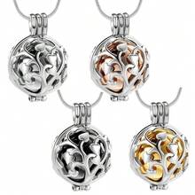 Lebensbaum Urnen-Kette für Asche von Mensch und Haustier, Cut Out Herz Aufbewahrungsurnen-Medaillon, Gedenk-Kremationsschmuck mit Mini-Kugel - Verschiedenfarbig - Übersicht 1