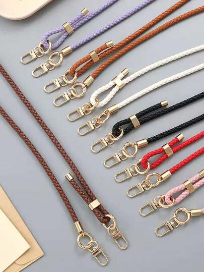 Cordino regolabile in pelle intrecciata fatta a mano, tracolla rimovibile per borsa a tracolla, accessorio versatile per borsa