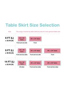1pc Polyester Ruffled Table Skirt, Suitable For 48/72/96/108/168 Inch Rectangular Tables, Wrinkle-Resistant And Easy To Clean, Ruffle Hem Design, Ideal For Birthday, Party, Wedding, Bridal Shower, Celebration Decor - Multicolor - View 4