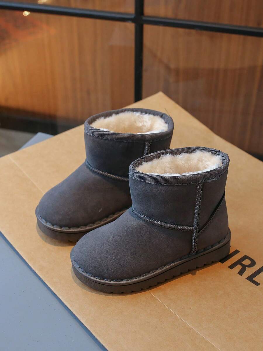 兒童雪地靴 秋冬新款 女嬰保暖靴 男童軟底短筒保暖內裡靴 休閒百搭輕便舒適