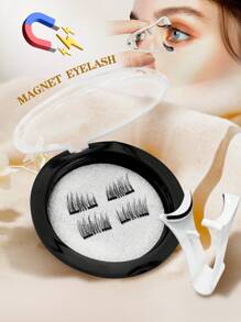 Waloshow 磁性假睫毛套装 - 自然逼真，无需胶水或眼线，轻盈可重复使用，配有镊子，方便佩戴。假睫毛，睫毛，假睫毛 - 黑色 - 查看 15