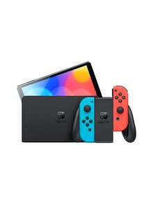 Nintendo Switch OLED Model Game Console, Portable Gaming Device For Casual & Family Gathering, Birthday Gift - Red and Blue - View 2