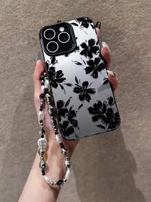 Ốp lưng điện thoại màu đen in họa tiết, cá nhân hóa, tương thích với iPhone 16 Pro Max, 15/14 Plus, 13, 12, 11. - Khung đen, xám cát - Xem 4