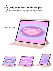 1个透明粉色360°旋转亚克力平板电脑支架，带笔槽，可调节支架，兼容iPad Mini 6/7、9.7、10.2、10.5、Air 4/5、第十代、10.9、Pro 11英寸、Air 11英寸 (M2)、Air 13英寸 (M2)、Pro 11英寸 (M4)、Pro 13英寸 (M4) 2024、12.9英寸、iPad Air 13英寸 (M3 2025)、iPad Air 11英寸 (M3 2025)、iPad (A16) 11英寸第十一代 2025，防震设计（不含平板电脑） - 粉色 - 查看 7
