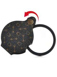 1 Stück tragbare Handlupe, faltbare Taschenlupe, Schmuck Lupe, Schmuckbetrachtung faltbare Lupe, Handglas-Linse, Taschenjuwelier Lupe, Lupe, Lupe Durchmesser, tragbare faltbare Handlupe, Leder Lesebrille, Schmuckbetrachtungs-Lupe
