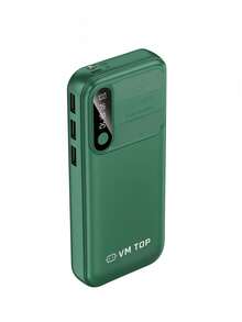 20,000 MAh Portable Battery With 3 USB Ports And Flashlight - Green - View 1