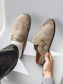 男士平底防滑拖鞋，耐穿舒适，室内外皆宜，尺码偏小一码 - 沙色 - 查看 5