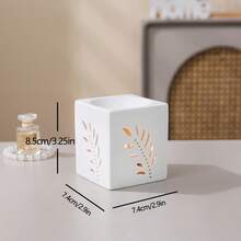 Duży ceramiczny świecznik typu tealight, pusty wzór, zestaw świec tworzących przytulną atmosferę, dyfuzor olejków eterycznych, kadzielnica, podgrzewacz do wosku, wystrój domu