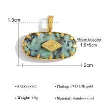 Accessori essenziali per gioielli fai-da-te in stile bohémien, con pietre naturali colorate e pendenti in acciaio inossidabile realizzati a mano, ideali per collane, bracciali, orecchini e regali, perfetti per le vacanze