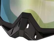 Motorcycle Goggles, Adjustable Strap Windproof Scratch Resistant Ventilated For Sports Cycling Snowboard - Gold - View 2