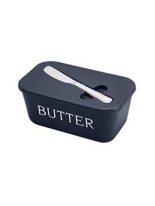 1 Set Butter Dish With Stainless Steel Butter Knife, Covered Cheese Box, Cheese Slice Container, Refrigerator Food Box, Suitable For Home Kitchen, Outdoor Picnic & Camping - Multicolor - View 8