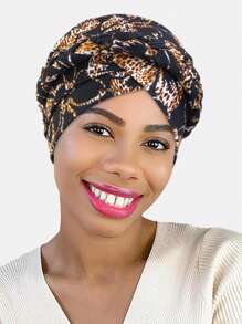 1pc Women's Handmade Braided Headscarf, African Print Head Wrap, Hair Care Cap For Daily Use
