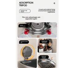 قطعة واحدة من رف تخزين بشفط للحمام، من نوع ثلاثي القوائم، لا يحتاج إلى لصق، امتصاص ذاتي بالتفريغ، سهل التنظيف والصيانة، مناسب لتخزين غرفة طلاب السكن الجامعي، بتصميم بسيط.