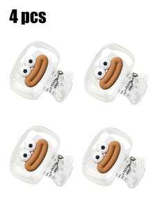 4个亮色旅行牙刷盒,配1个金属牙膏挤压器,透气设计,适合居家、宿舍和旅行使用 | 可爱的牙刷头收纳盒,适合浴室整理、大学必备、家庭旅行和返校季 | 塑料防水牙刷架,防尘收纳盒(红/蓝/白/绿) - 彩色 - 查看 15