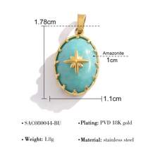 Accessori essenziali per gioielli fai-da-te in stile bohémien, con pietre naturali colorate e pendenti in acciaio inossidabile realizzati a mano, ideali per collane, bracciali, orecchini e regali, perfetti per le vacanze