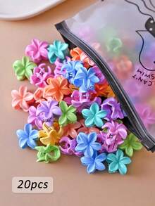 20/30/40pcs Matte Finish Flower Hair Clips, Non-Slip Daisy Hair Clips, Cute Mini Flower Hair Clips For Girls, Suitable For Fine Hair, Mixed Adorable Hair Accessories - Multicolor - View 6