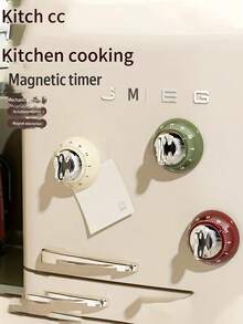 磁性厨房定时器数字定时器手动倒计时闹钟机械烹饪定时器烹饪淋浴学习秒表 - 彩色 - 查看 2