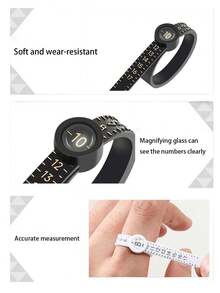 Ring Measuring Belt With Magnifying Glass Ring Soft Ruler Plastic US Code Filter Ring Auxiliary Tool Measuring Tool Jewelry Size Tool Women's Men's. - Multicolor - View 9