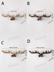 1 قطعة خطاف ديكور قديم على شكل قرن، خطاف معلق على الحائط لتعليق المعاطف، ديكور حائط إبداعي لمتجر الملابس والمدخل