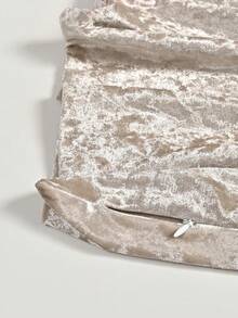 1 件纯色天鹅绒枕套，简约纯色防污可拆卸可洗装饰抱枕套，适用于卧室、客厅、沙发（不含枕芯），香槟色，黑色