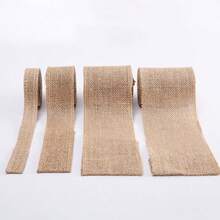 2/10M Jute Linen Ribbon Fabric Burlap DIY Gift Wrapping Jute Tablecloth Handmade Gifts Wedding Party Decoration, DIY Crafts Wrapping Costume Accessories