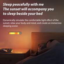 1pc Metal Wireless RGB Light 23cm Colorful LED Light Strip With Motion Sensor, Smart Magnetic Closet Light, 5 Lighting Modes, USB Rechargeable Dimmable Night Light, Suitable For Wardrobe, Stairs, Kitchen, Garage, Corridor, Bedroom And All Indoor Spaces - RGB - View 6