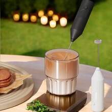 Espumador eléctrico, batidor de mano inalámbrico mini, potencia fuerte, ruido silencioso en la base, un solo aparato multipropósito, espumador de leche y café para el hogar.