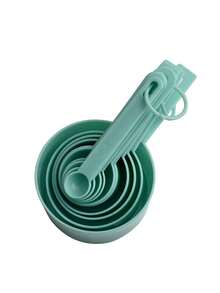 Juego de 10 piezas de tazas y cucharas de medir, tazas y cucharas de medir Kitchen Aid con escalas de medición seguras para cocinar y hornear, tazas y cucharas apilables, utensilios de cocina para cocinar y hornear, juego de tazas y cucharas de medir - Multicolor - Ver 13