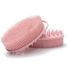 Boutique Silicone Body Brush, Exfoliating Body Scrubber, Silicone Body Scrubber Loofah, Silicone Bath Brush, Soft Exfoliating Body Bath Shower Scrubber Adults All Kinds Of Skin OV2D - Pink - View 5