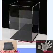 Vitrină/cutie acrilică de înaltă definiție, rezistentă la praf (mai multe dimensiuni disponibile + unelte de asamblare incluse), potrivită pentru figurine/blocuri de construcție/obiecte de colecție/suveniruri de sărbători/genți și încălțăminte pentru femei, vă rugăm să măsurați dimensiunea articolului înainte de a comanda (dimensiuni interne), panouri acrilice groase de înaltă definiție (grosime 0,08 in)