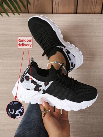2025 New Women's Casual Sneakers - Unique Leopard Print + Platform Lift, & Versatile, Perfect For All Seasons