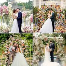 1 conjunto de kits de arco retangular dourado/preto, adequado para aniversários, casamentos, chás de panela, cerimônias de formatura, aniversários, batizados, jardins de verão, estandes de flores, festas temáticas, cenários, decorações para casa, Halloween, Natal e Ação de Graças. - Ouro - Ver 9