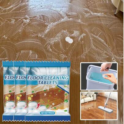 jakehoe Viên nén lau sàn, thích hợp cho nhiều mục đích sử dụng, nhẹ nhàng làm sạch bụi bẩn trên sàn nhà và làm sáng sàn (Giao hàng ngẫu nhiên các mẫu mới và cũ)