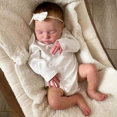 50cm 20inch Soft Vinyl Asleep Laura Reborn Baby Newborn Baby Doll 3D-Painting Skin With Visible Veins Alive Toy For Girl Art