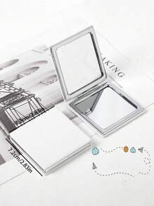 2pcs Double-Sided Foldable Makeup Mirror, Summer Portable Makeup Mirror For Women, PU Leather Travel Makeup Mirror, Minimalist Solid Color Handheld Folding Mirror, White Makeup Mirror, Beauty Makeup Tool,Makeup,Cheap,Room Decor,Vanity,Travel,Bedroom,Makeup Accessories,Mirror,Vanity Mirror,Mini Mirror,Compact Mirror,Mirror Small,Hand Mirror