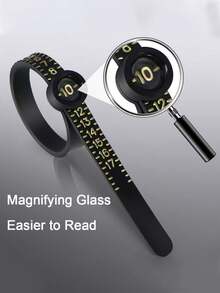 Ring Measuring Belt With Magnifying Glass Ring Soft Ruler Plastic US Code Filter Ring Auxiliary Tool Measuring Tool Jewelry Size Tool Women's Men's. - Multicolor - View 6