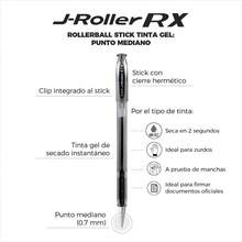 Zebra J Rollerball Pen RX Gel Ink Instant Dry Point 0.5 Mm Blister Pack Of 2 - Black - View 2